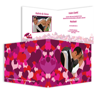 1020 Dankeskarte Hochzeit 